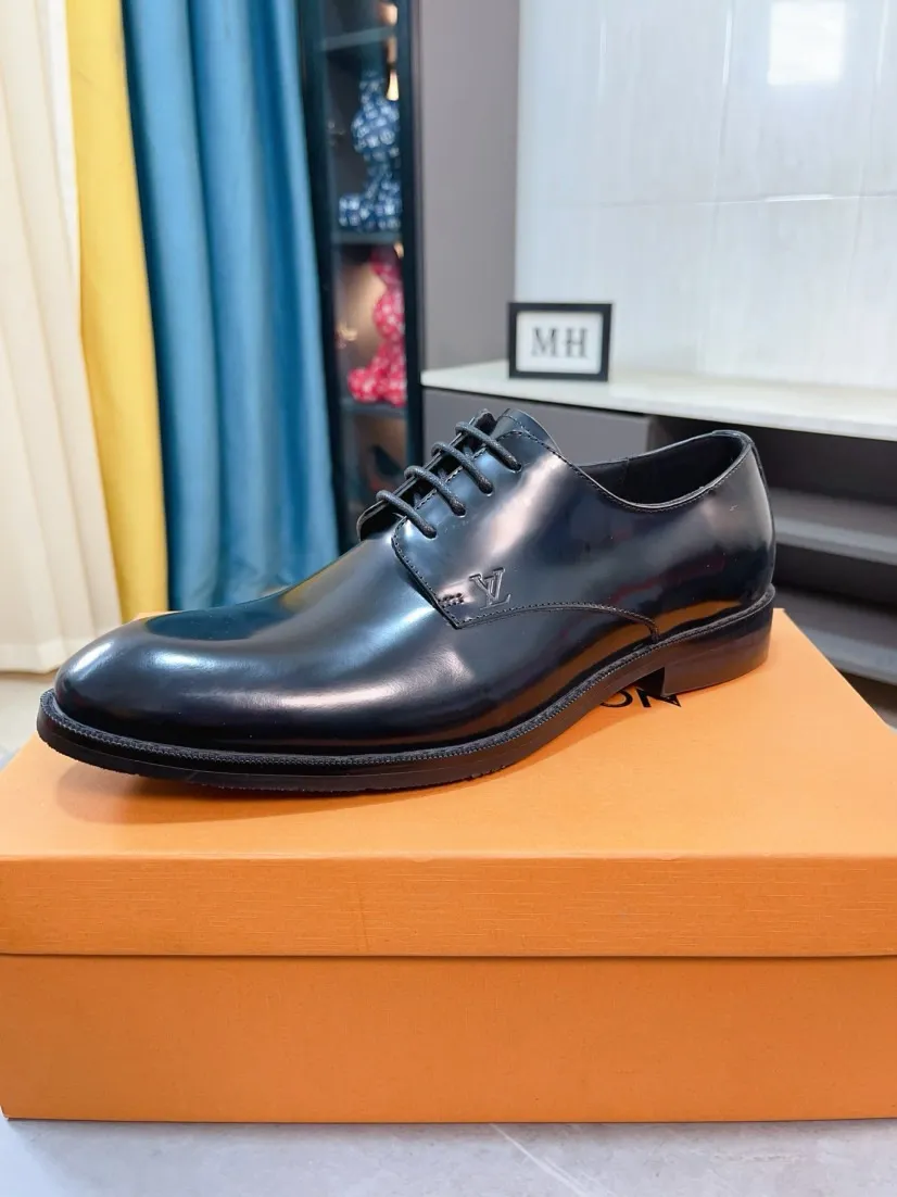 Men's men's shoes 💰520🌸🌸【LV Louis Vuitton】~ New product 🆕High-end original men's 🚹Business casual leather shoes, made of original cowhide open-edge bead fabric➕comfortable and soft cowhide lining➕cowhide insole, original LOGO rubber non-slip outsole. Code number: 38-44